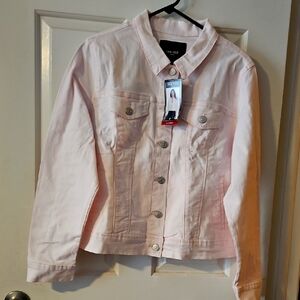 Pink Jean Jacket Classic Denim Style By Nine West